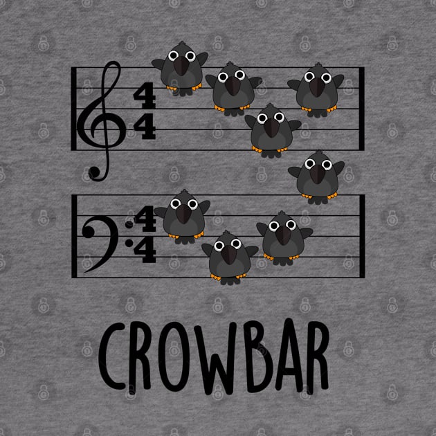 Crow Bar Funny Music Bid Pun by punnybone